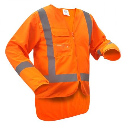 Caution TTMC-W17 Long Sleeve Safety Vest | Hi Vis Vests | Jaedon.co.nz